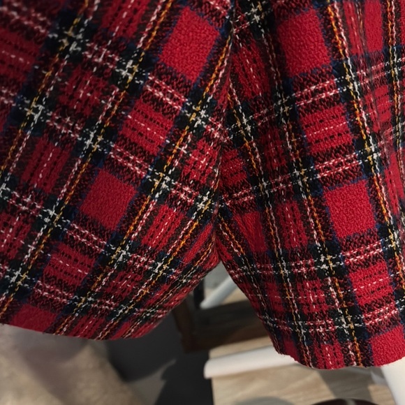 Norton McNaughton Red Flat Front Tartan Shorts - Picture 2 of 6